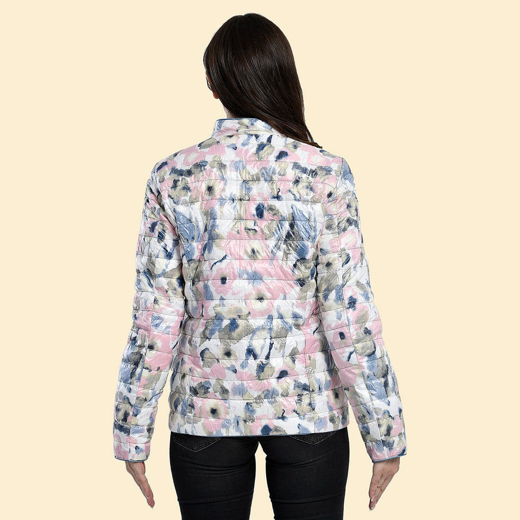 TAMSY Reversible Floral Print Padded Jacket (Size 16) - Blue - Multi