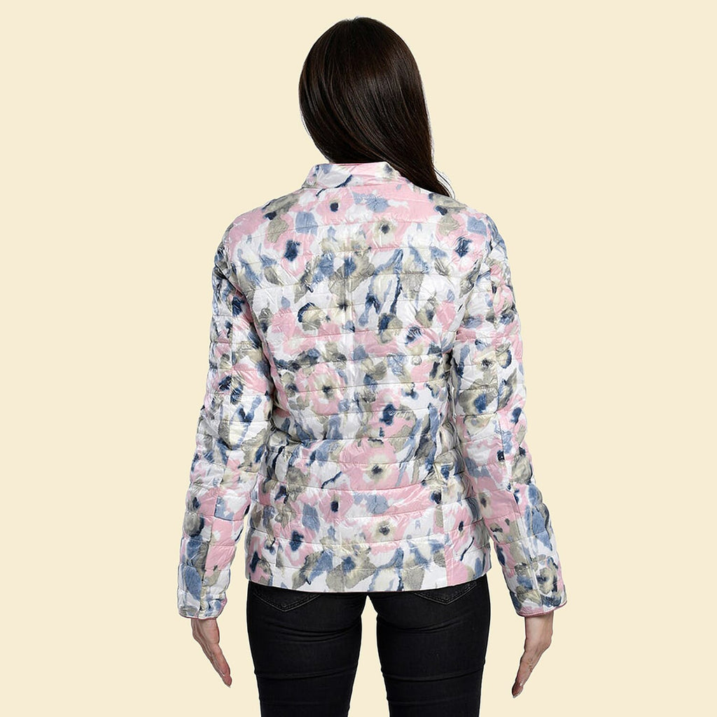 TAMSY Reversible Floral Print Padded Jacket (Size 18) - Blue - Multi