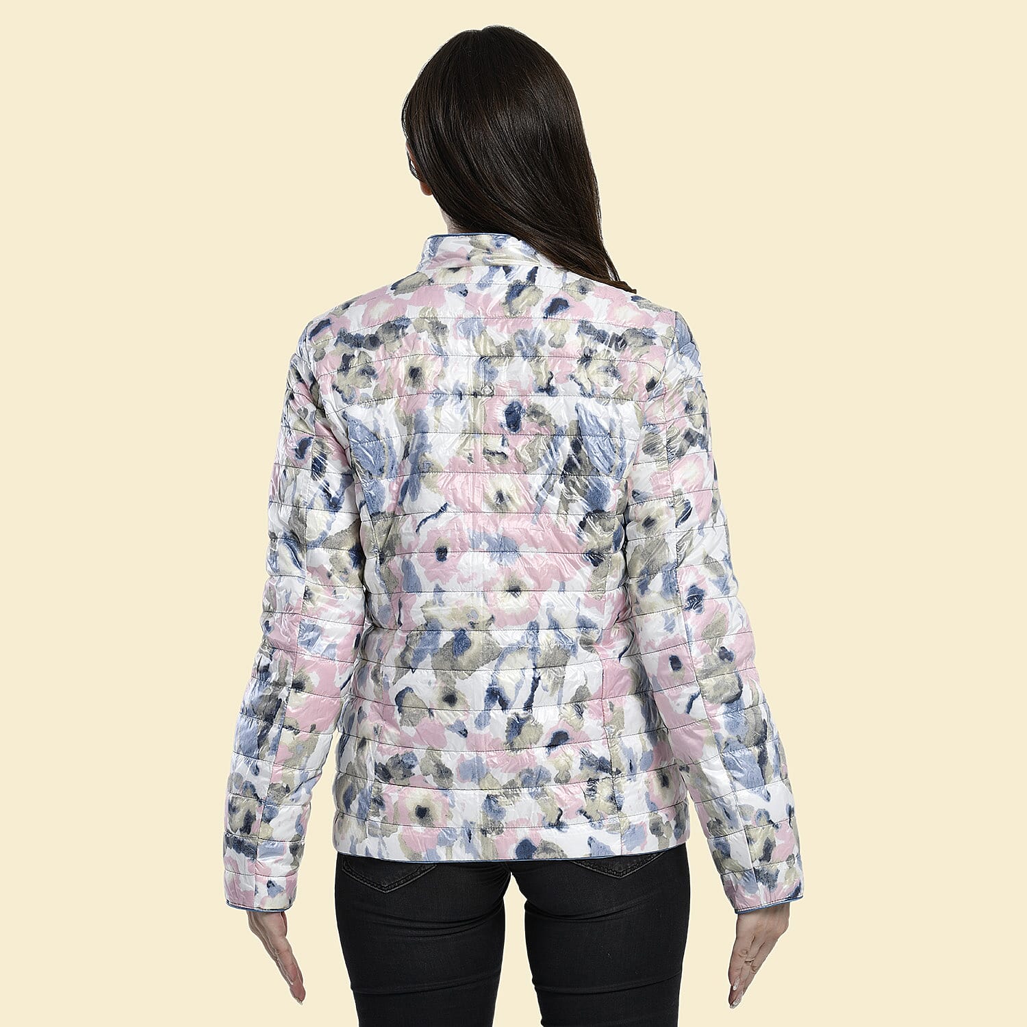 TAMSY Reversible Floral Print Padded Jacket (Size 18) - Blue - Multi