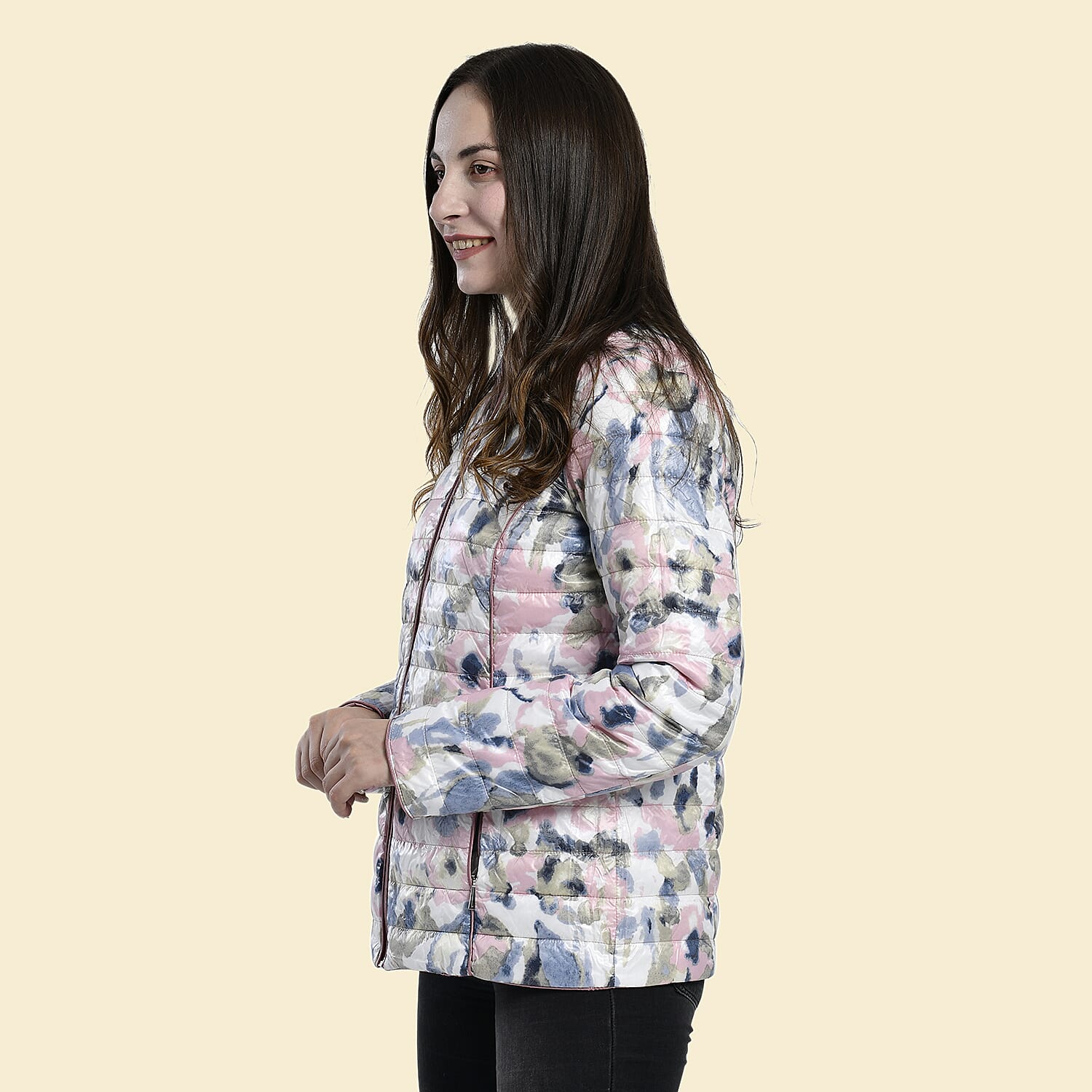 TAMSY Reversible Floral Print Padded Jacket (Size 14) - Pink - Multi