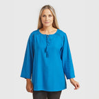 TAMSY 100% Viscose Top (Size 12) - Blue
