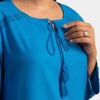 TAMSY 100% Viscose Top (Size 12) - Blue