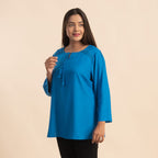 TAMSY 100% Viscose Top (Size 20) - Blue