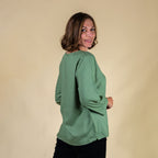 TAMSY 100% Viscose Plain Top (Size 20) - Olive Green