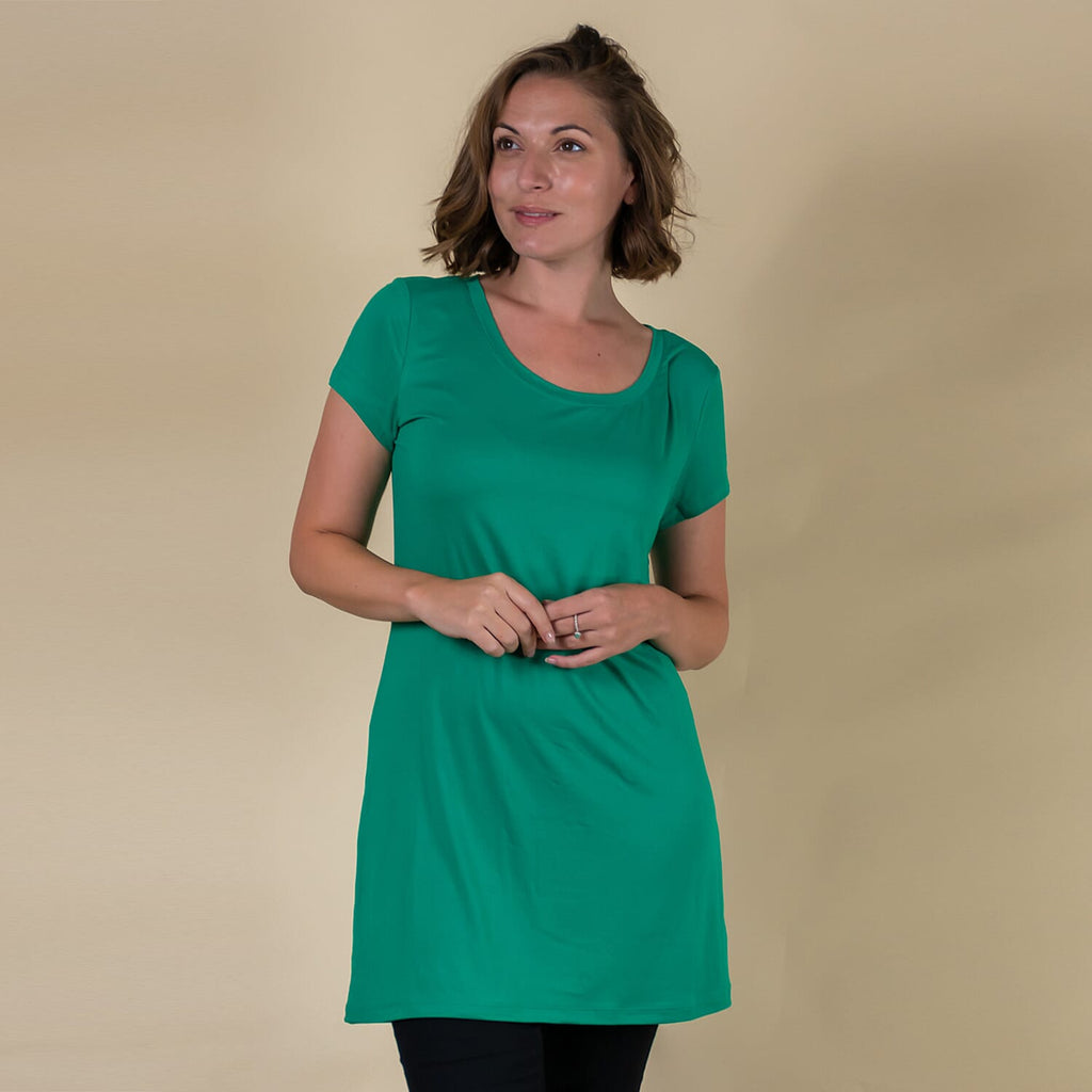 Tamsy Round Neck Tshirt (Size XXL,20-22) - Green