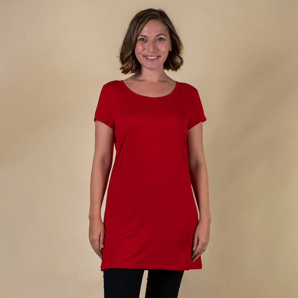 Tamsy Round Neck Tshirt (Size XXL) - Red