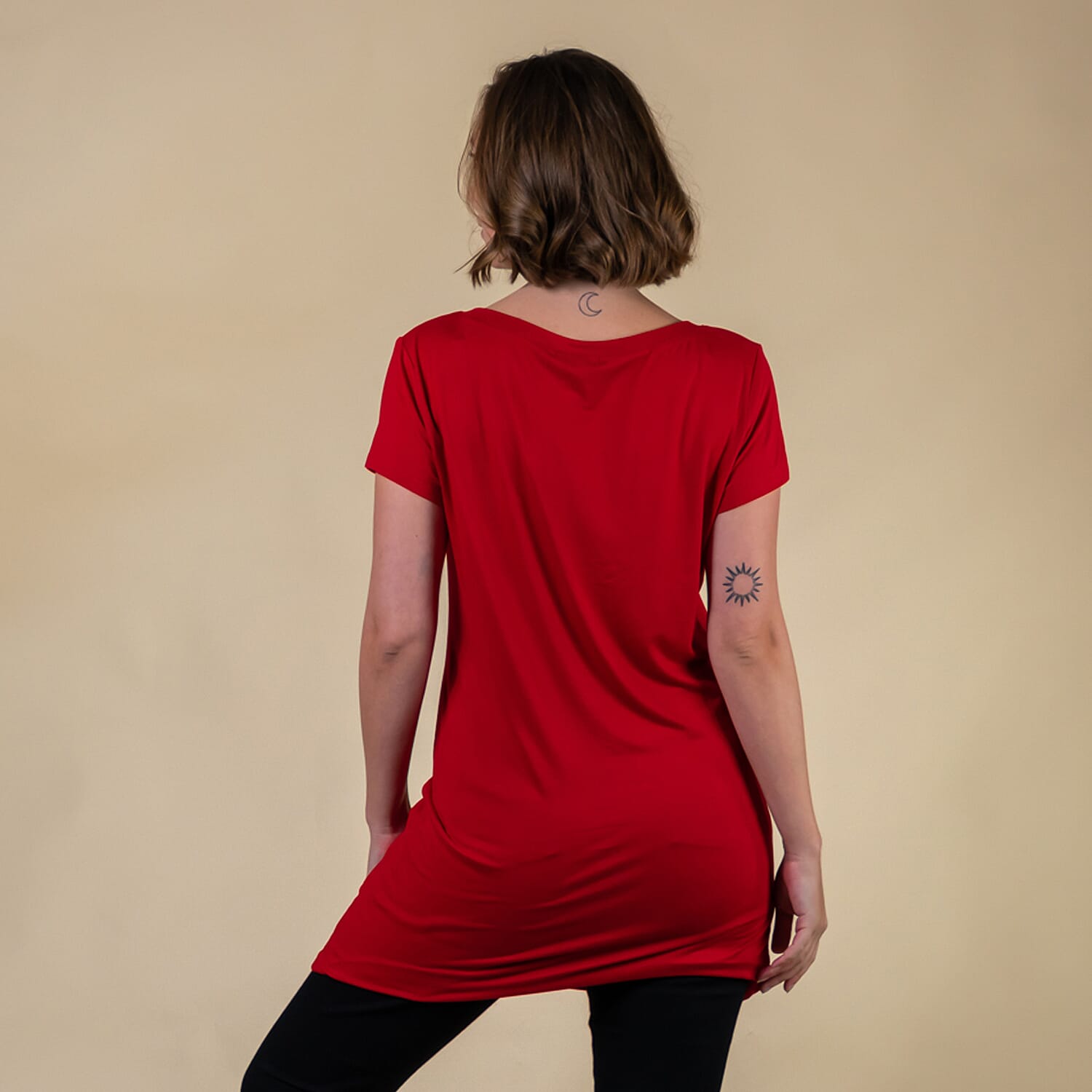 Tamsy Round Neck Tshirt (Size XXL) - Red