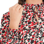 TAMSY Seamless Print Top (Size 8) - Red - Multi