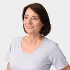 TAMSY Set of 2 Short Sleeve Classic V Neck Cotton Blend T-Shirt (Size XL) - Sky Blue & Grey