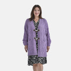 TAMSY Textured Cardigan (One Size Fit to 24) - Pink