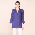 TAMSY 100% Viscose Top (Size 20) - Navy Blue
