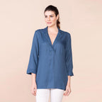 TAMSY 100% Viscose Top (Size 26) - Teal