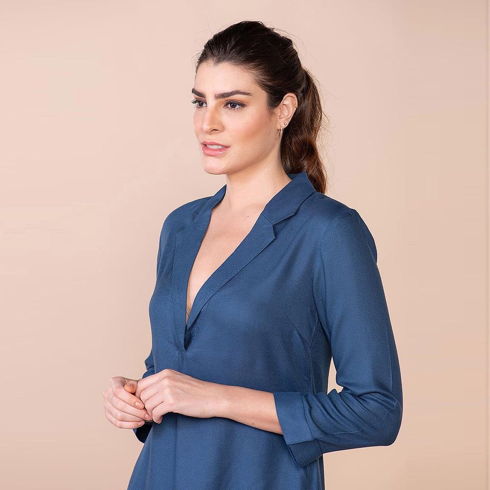 TAMSY 100% Viscose Top (Size 8) - Teal