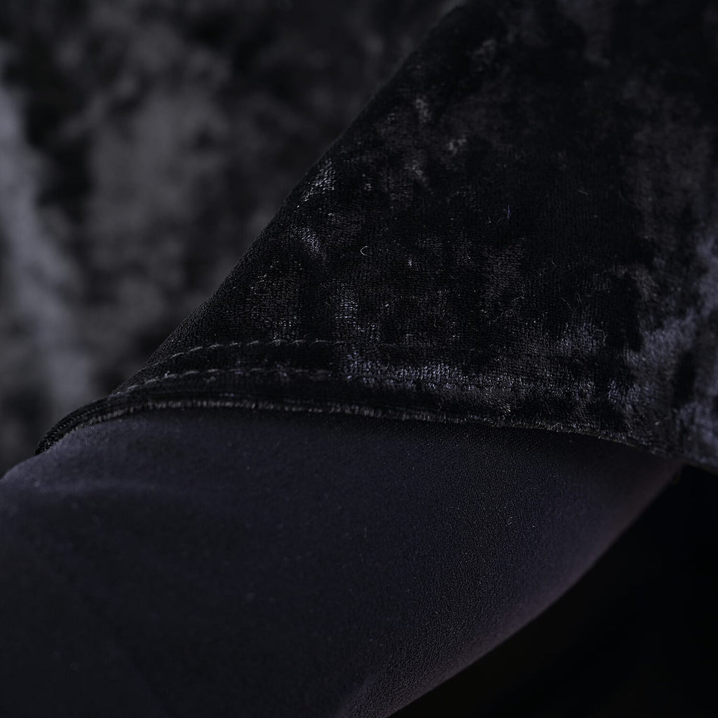 TAMSY Velvet Poncho (Size 75 Cm) - Solid Black
