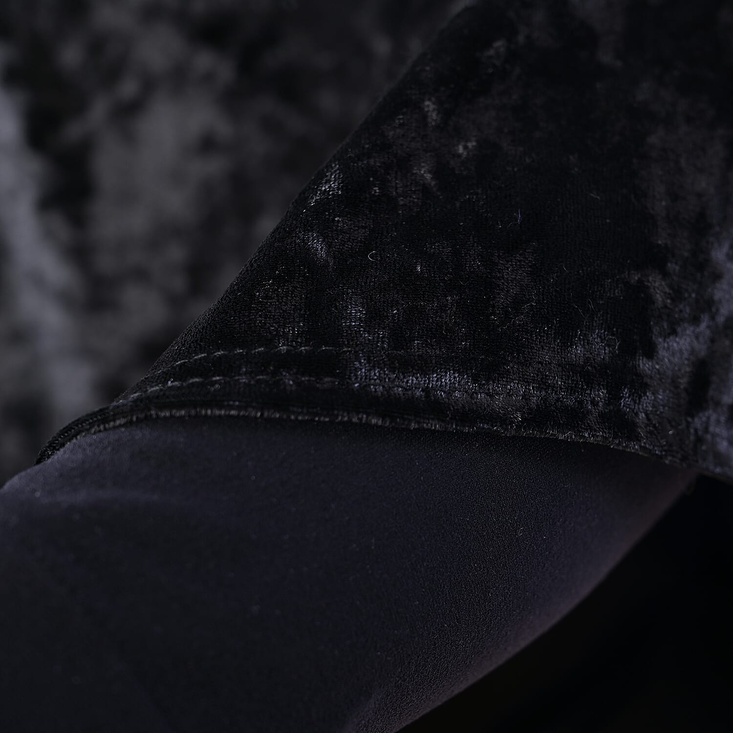 TAMSY Velvet Poncho (Size 75 Cm) - Solid Black