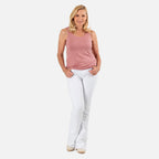 TAMSY Viscose Womens Sleeveless Tank Top (Size 24 to 26) - Blush Pink