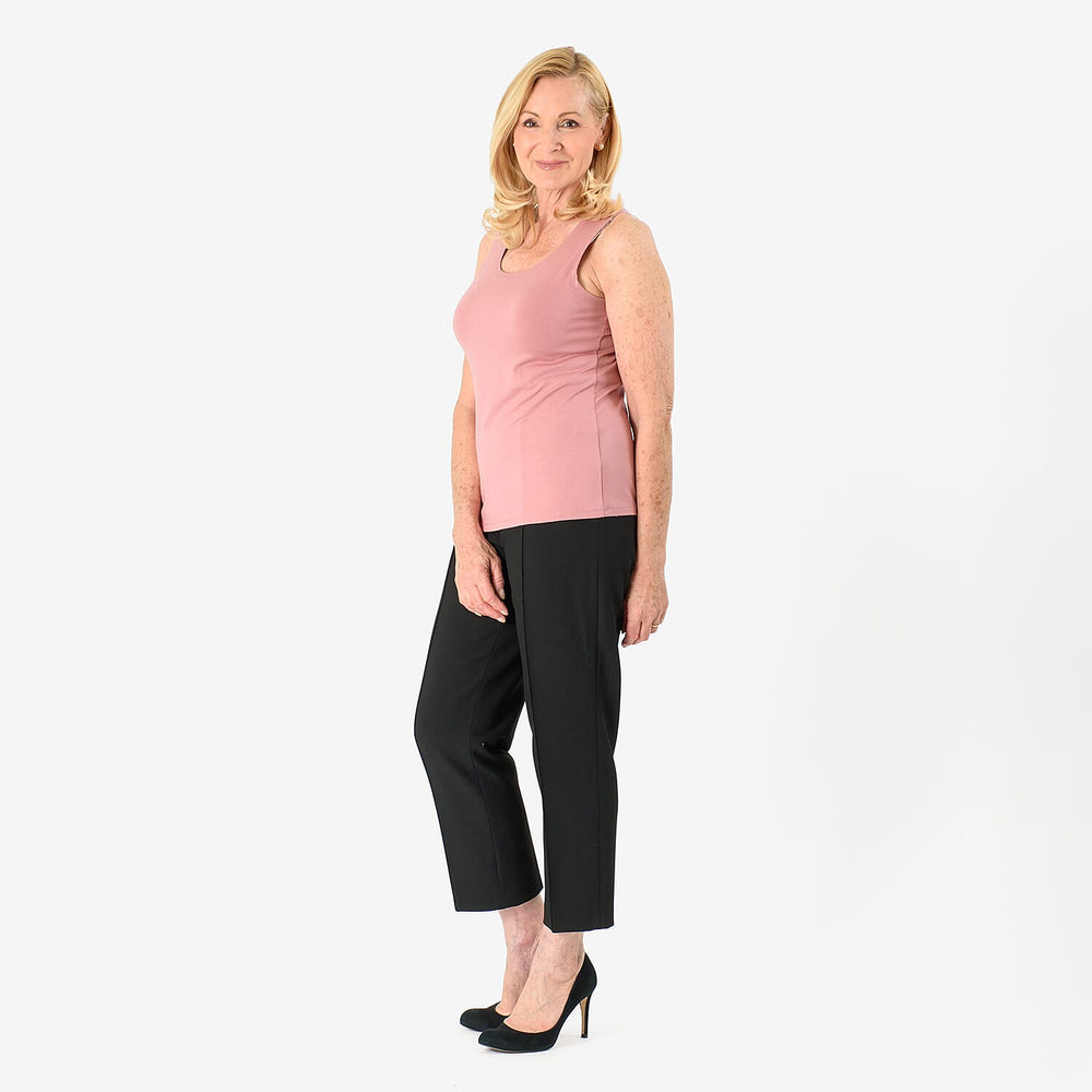 TAMSY Viscose Womens Sleeveless Tank Top (Size M) - Rose