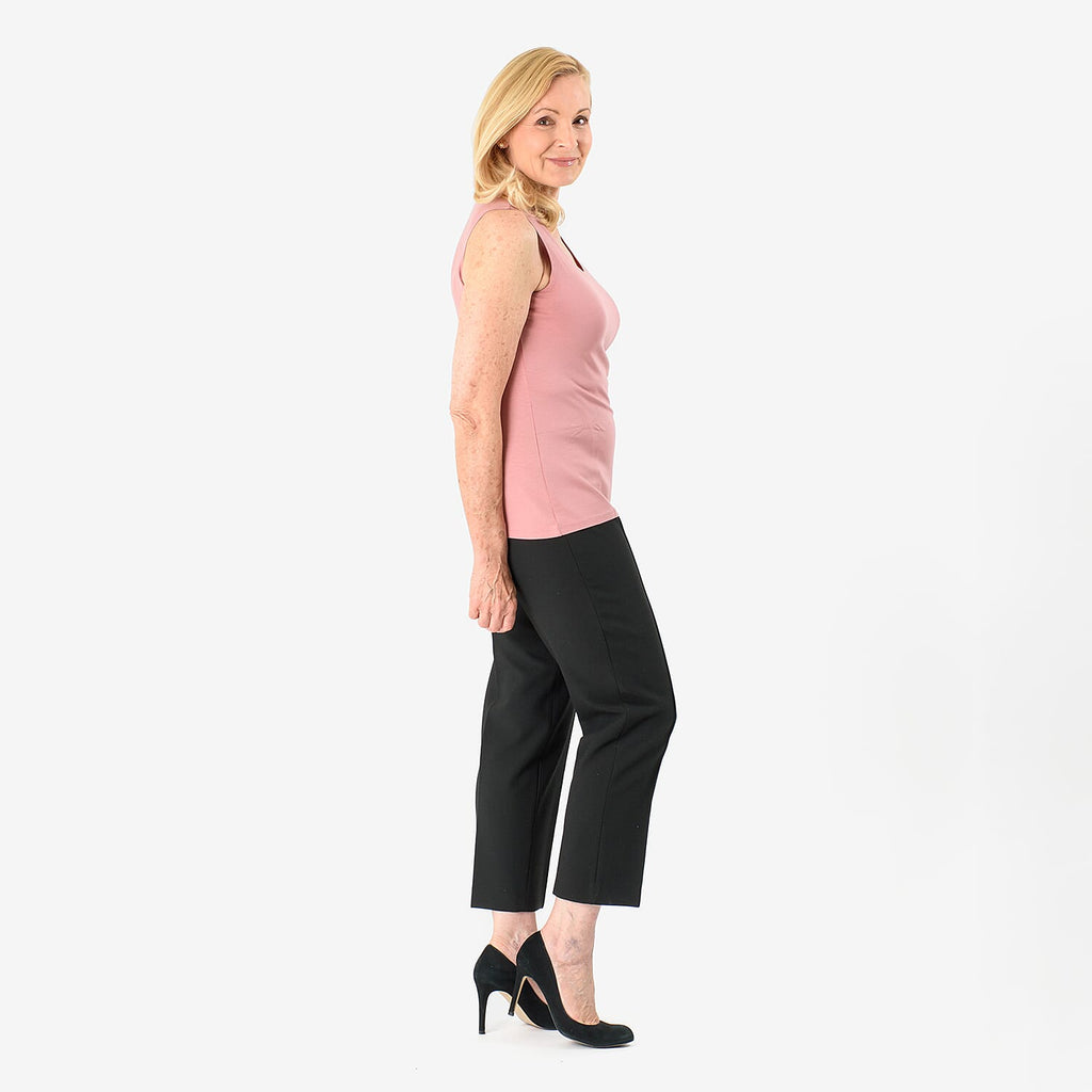 TAMSY Viscose Womens Sleeveless Tank Top (Size M) - Rose