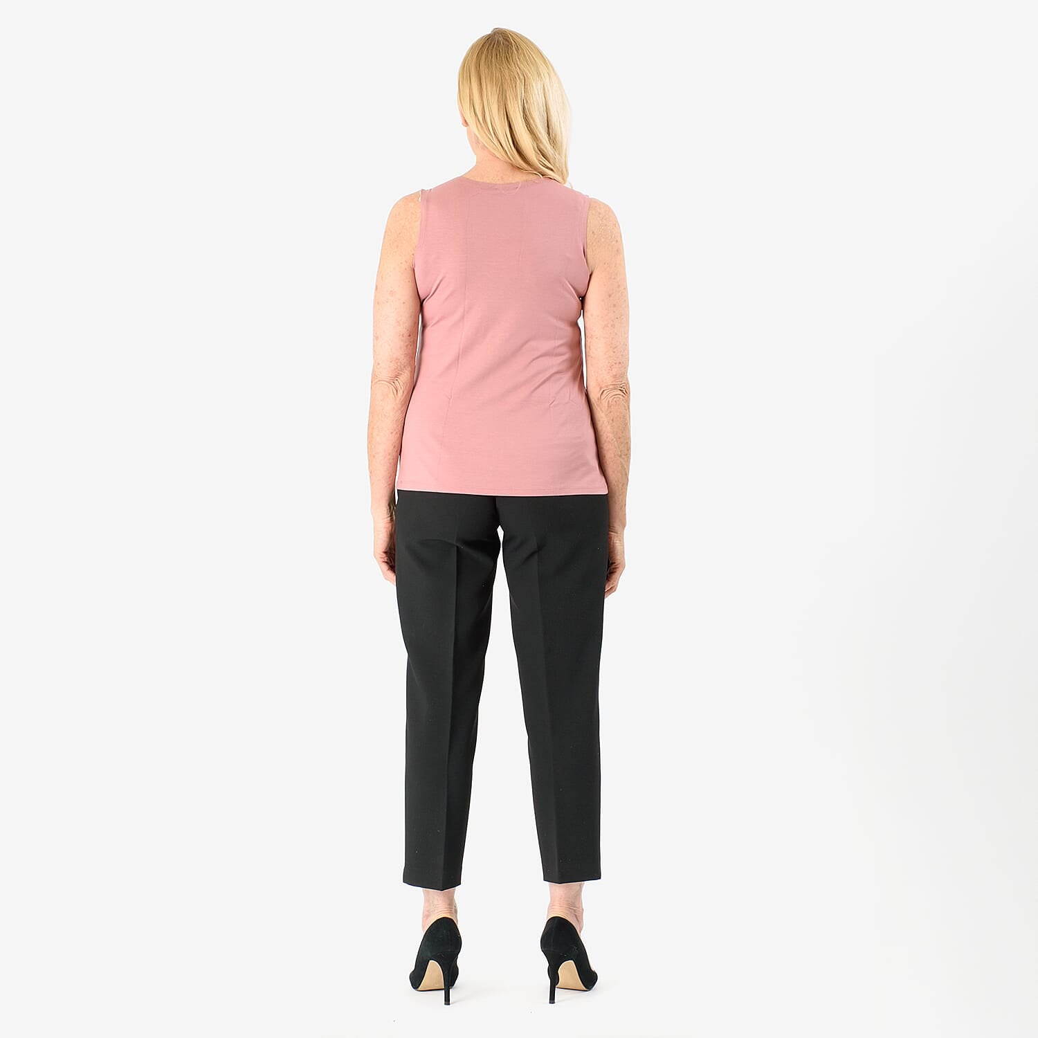 TAMSY Viscose Womens Sleeveless Tank Top (Size XL) - Rose
