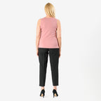 TAMSY Viscose Womens Sleeveless Tank Top (Size XXL) - Rose