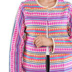 La MAREY Woven Jacquard Jacket (Size XL) - Pink