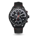 LOWEST EVER-Aviator F Series Black Eagle Gents Chronograph Automatic Movt. Mens Watch with Black Leather Strap