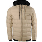 THE BIG CLOSEOUT - Soulstar Mens Padded Jacket With Sweater Hood (Size S) - Stone