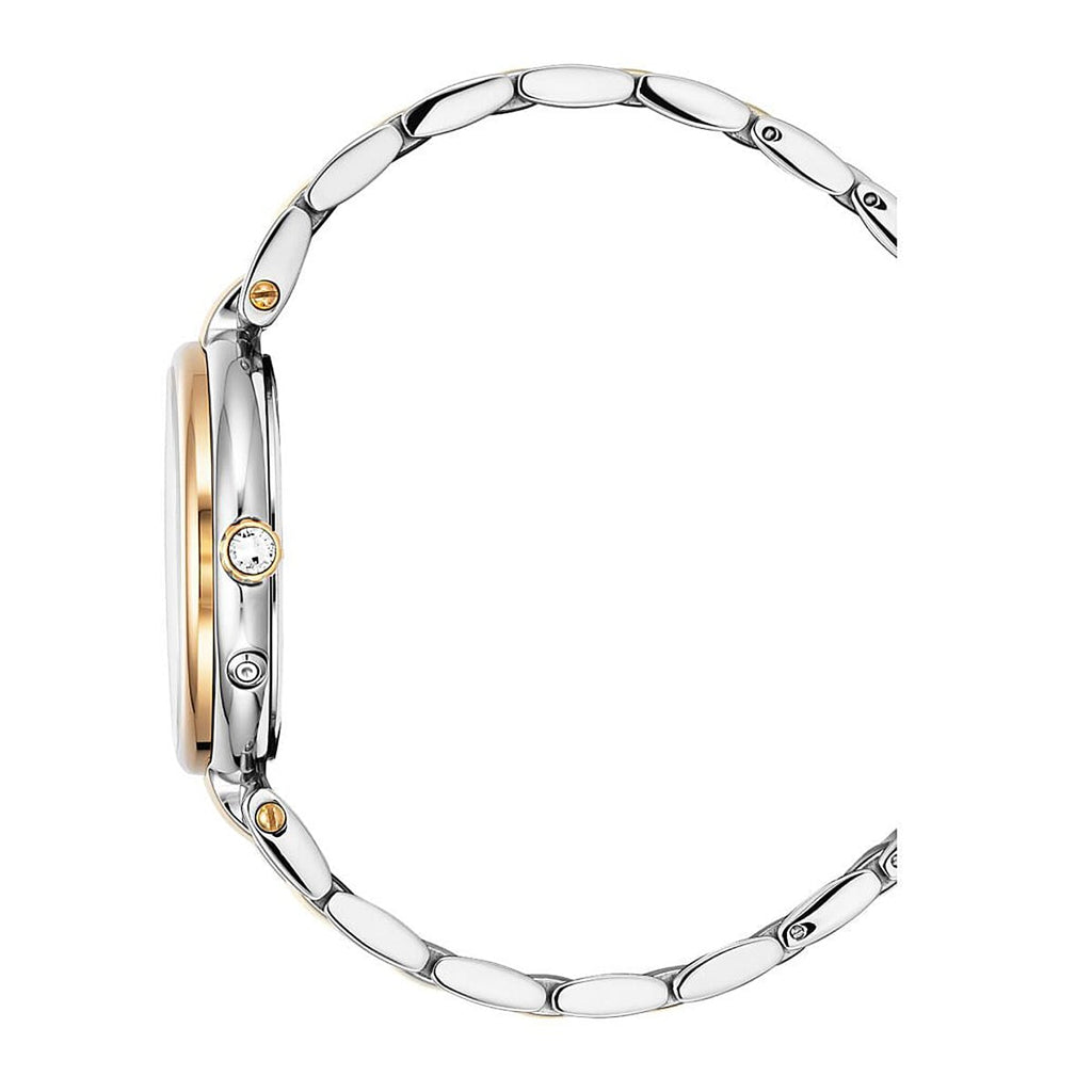 THE DEFINITION OF ELEGANCE - Christophe Duchamp Swiss Ladies Watch with mother of pearl and 6 diamond  in Stainless Steel -  White Gold