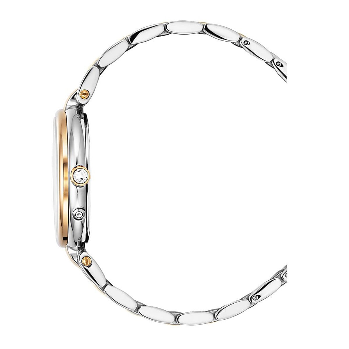 THE DEFINITION OF ELEGANCE - Christophe Duchamp Swiss Ladies Watch with mother of pearl and 6 diamond  in Stainless Steel -  White Gold