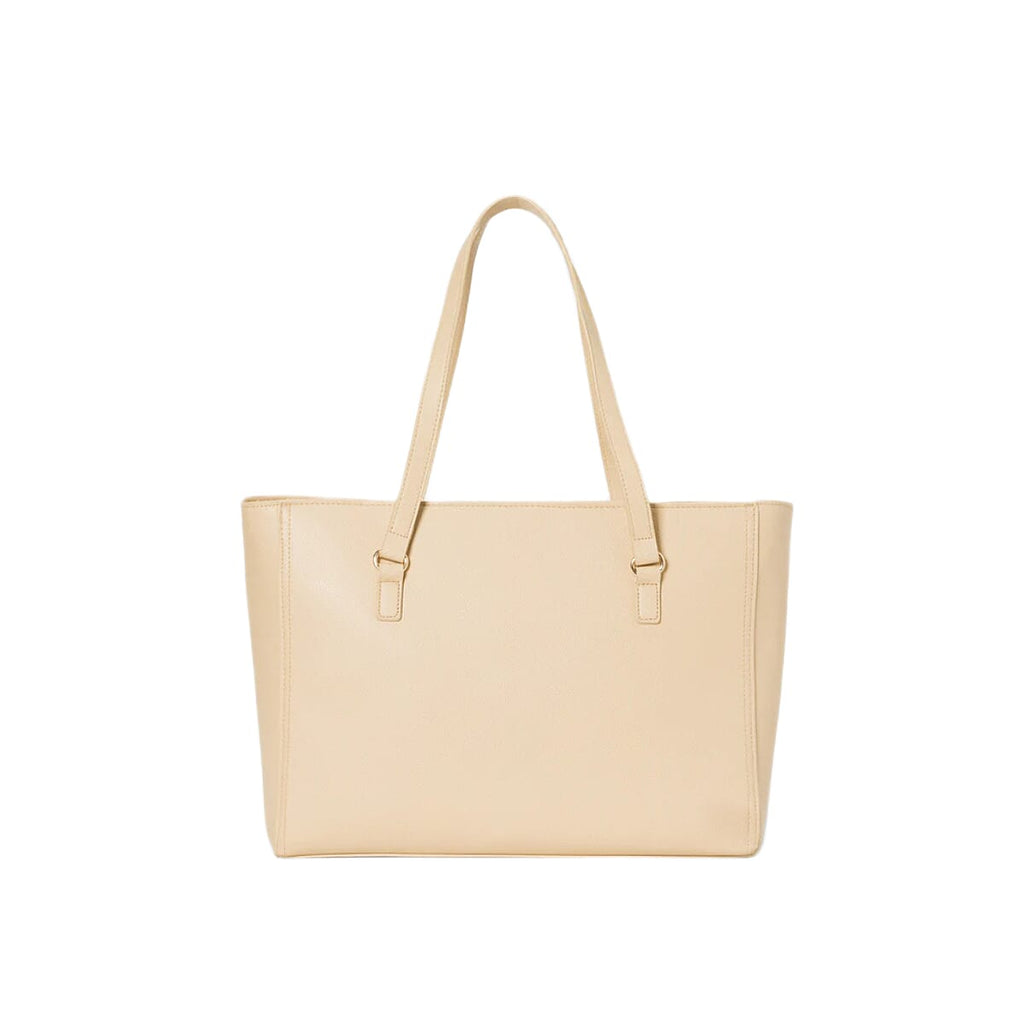 THE DESIGNER LAUNCH - BEBE Signature Tote - Clutch Set with Heart Charm - Beige