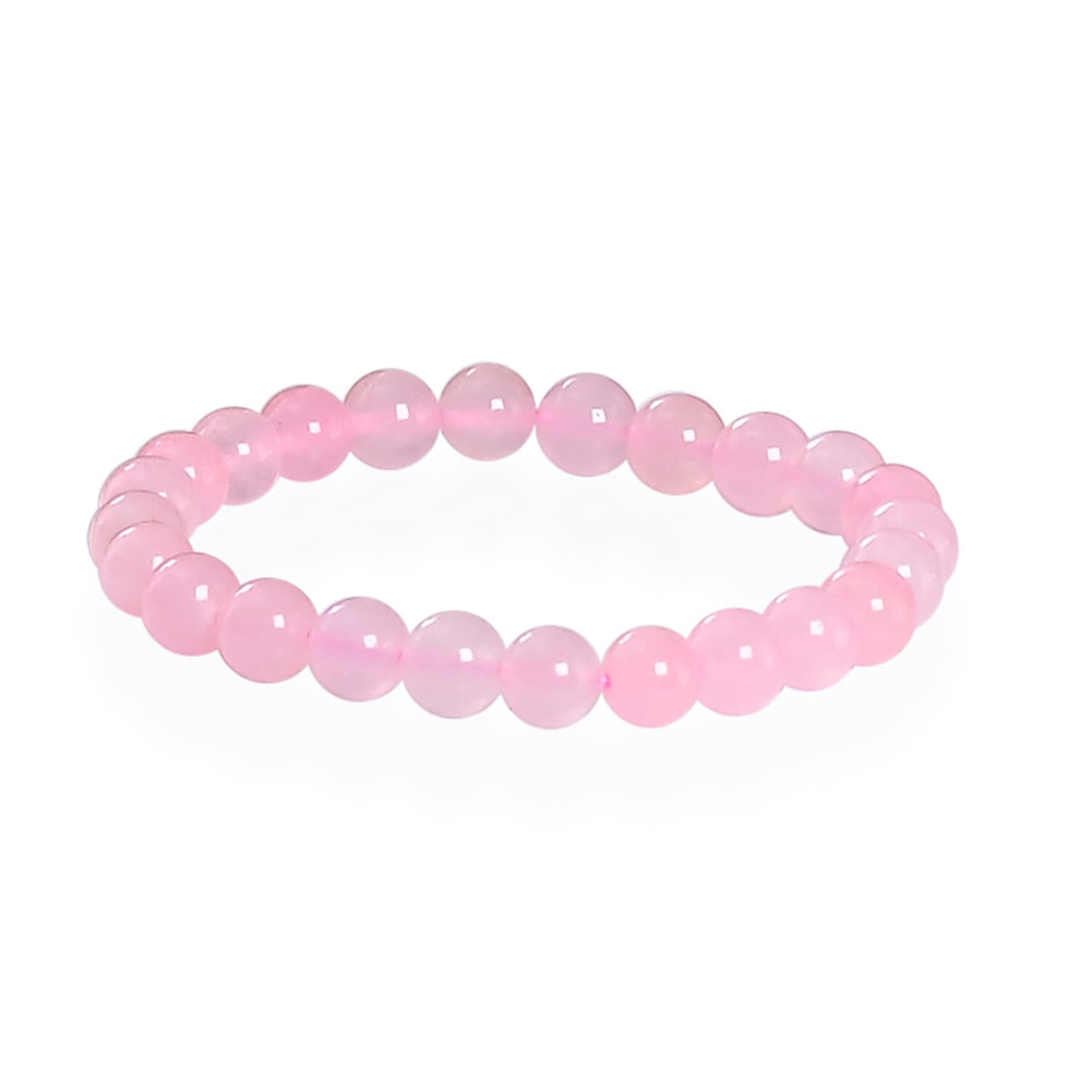 THE HANDMADE LUXURY - Bliss - Beyond Set of 3 Rose Quartz Gemstone Gifting Set - 20cm Heart Tree, Soya Wax Candle - 8mm Bracelet - Pink