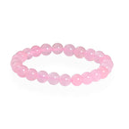 THE HANDMADE LUXURY - Bliss - Beyond Set of 3 Rose Quartz Gemstone Gifting Set - 20cm Heart Tree, Soya Wax Candle - 8mm Bracelet - Pink