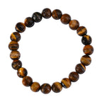 THE HANDMADE LUXURY - Bliss - Beyond Set of 3 Tiger Eye Gemstone Gifting Set - 20cm Heart Tree, Soya Wax Candle - 8mm Bracelet - Brown
