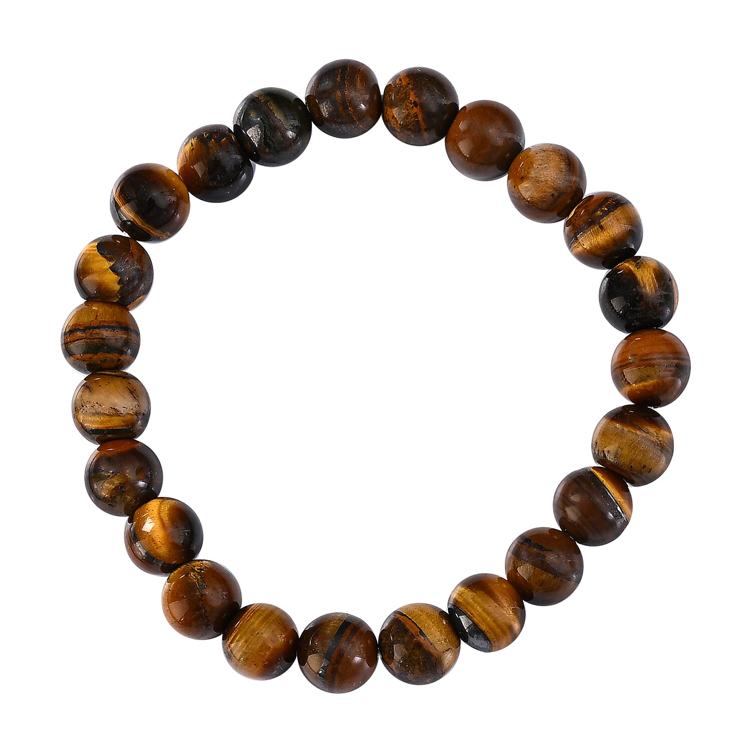 THE HANDMADE LUXURY - Bliss - Beyond Set of 3 Tiger Eye Gemstone Gifting Set - 20cm Heart Tree, Soya Wax Candle - 8mm Bracelet - Brown