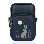 THE ONE TIME OFFER - Embroided Phone Crossbody Bag With Adjustable Strap - Blue