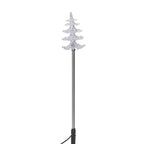 Set of 4 Solar Tree Pattern Garden Stake Green LED Light