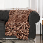 WINTER MEGA OFFER- Leopard Pattern Ultra Soft Blanket (Size 200x150 cm) - Brown