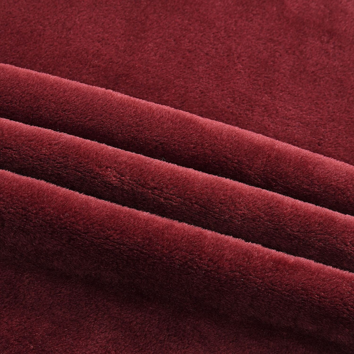 Super Cosy 2-in-1 Blanket Poncho-Pillow (Size 152x101 cm) - Burgundy