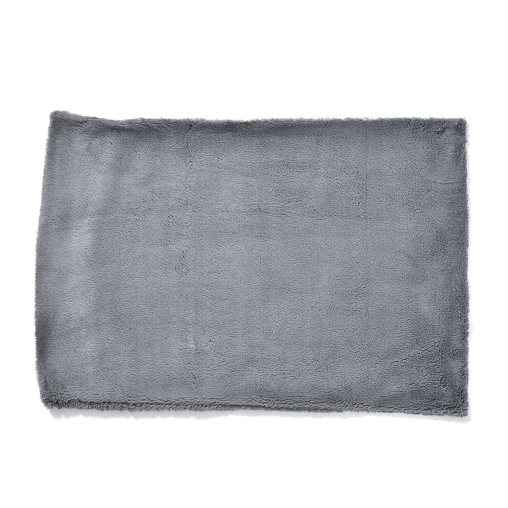 Luxury Edition - 3 Piece Set Teddy Fleece Duvet Cover & 2 Pillowcases - Grey Double