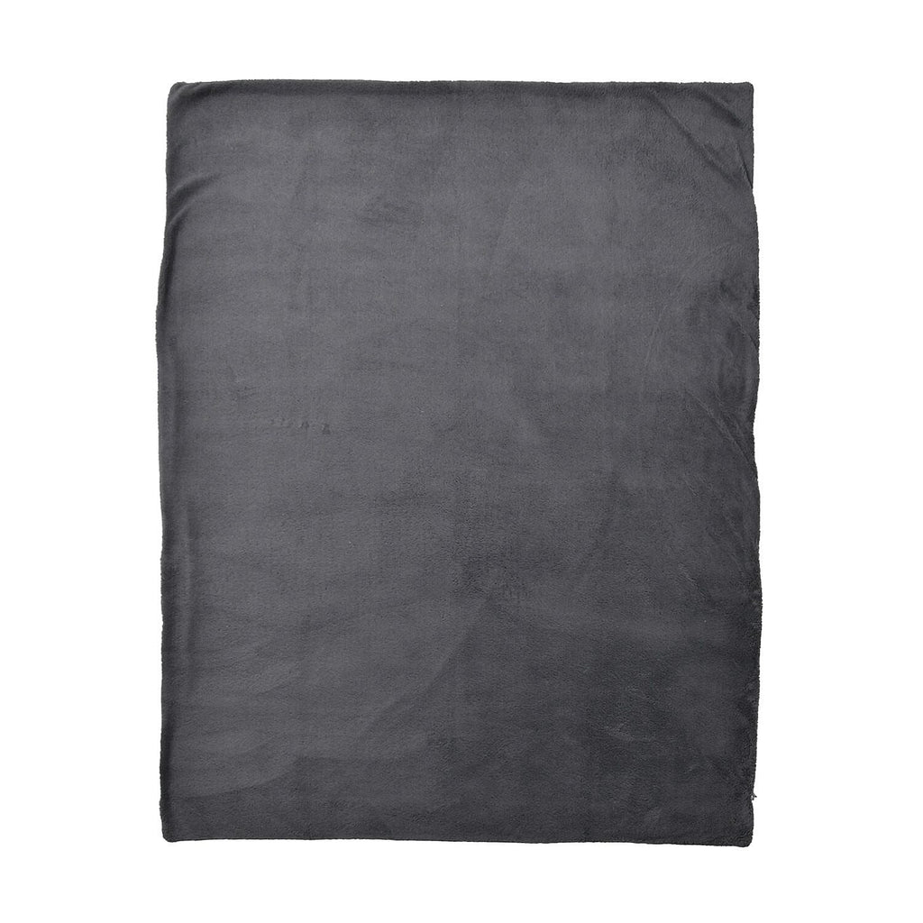 Teddy Fleece Double Layered Blanket (Double Size 200x150 cm) - Dark Grey