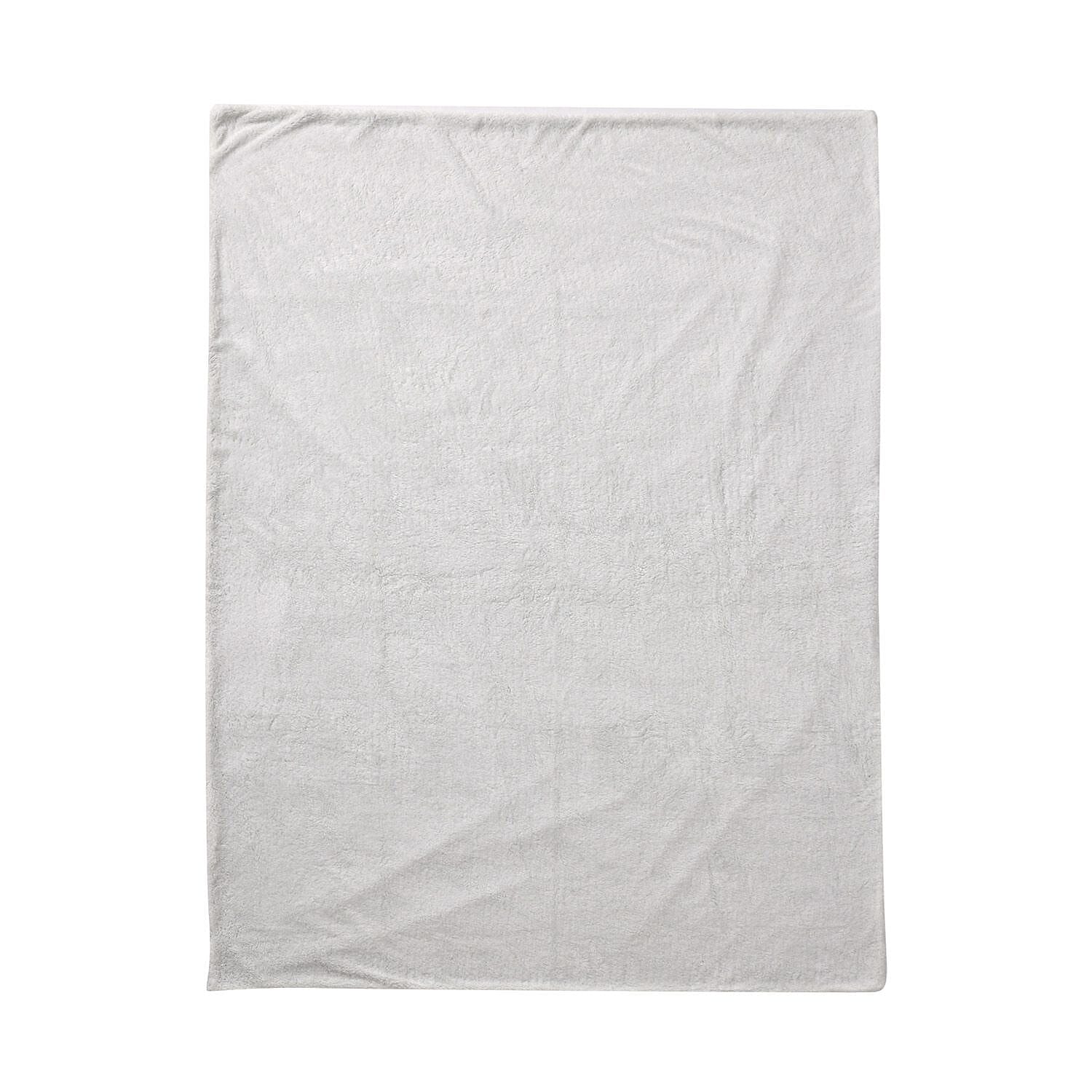 Teddy Fleece Double Layered Blanket (Double Size 200x150 cm) - Dark Grey