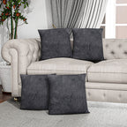 Luxury Edition - Set of 4 Teddy Fleece Cushion Covers - Grey