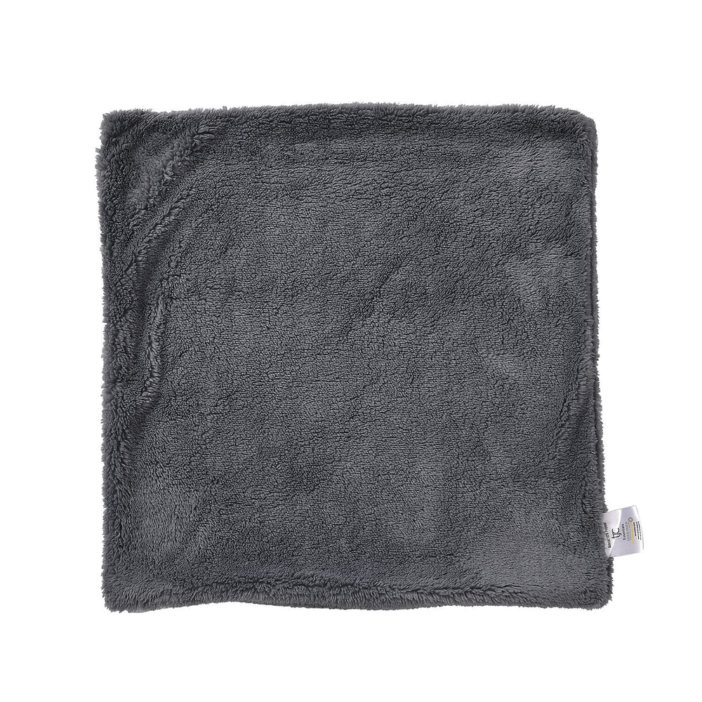 Luxury Edition - Set of 4 Teddy Fleece Cushion Covers - Grey