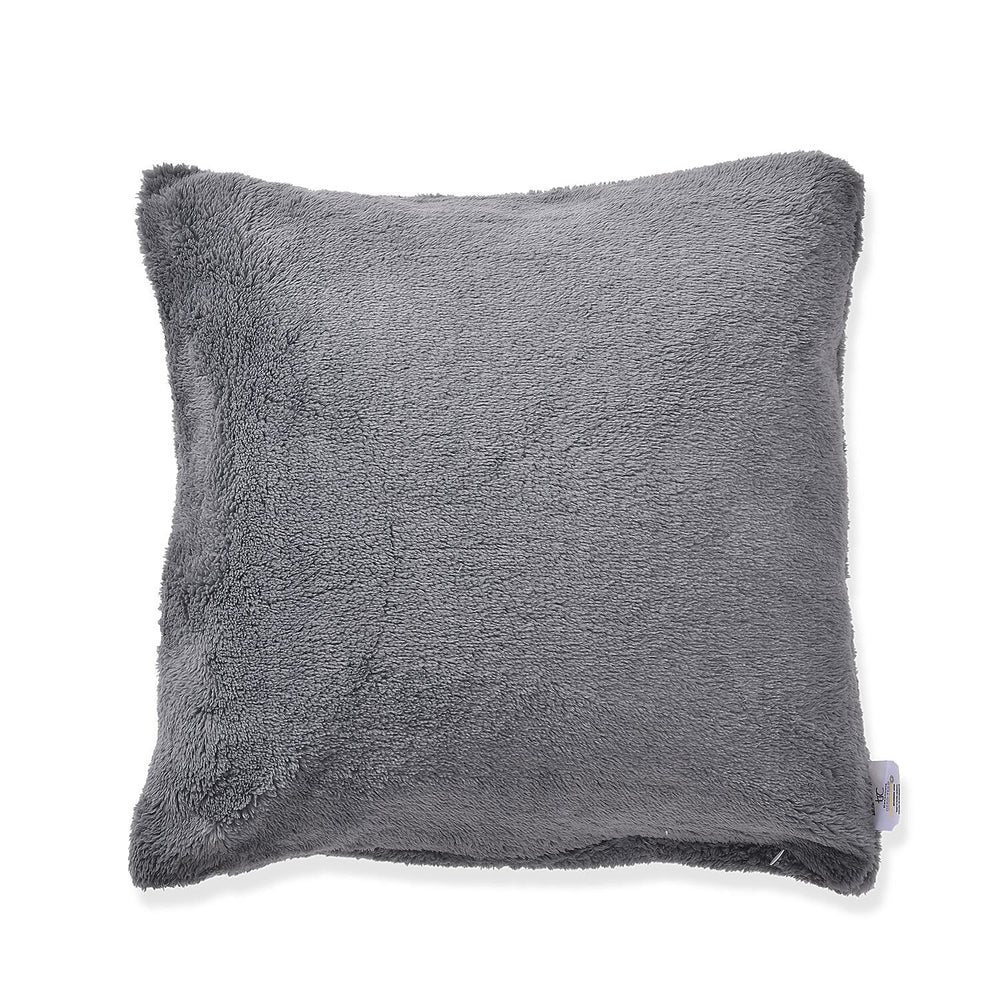 Luxury Edition - Set of 4 Teddy Fleece Cushion Covers - Grey