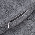 Luxury Edition - Set of 4 Teddy Fleece Cushion Covers - Grey
