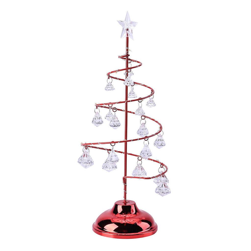 Strings Christmas LED Tree Design Night Lamp (Size 33x13x13cm) (3xAAA Batteries - Not Incl.) - Red