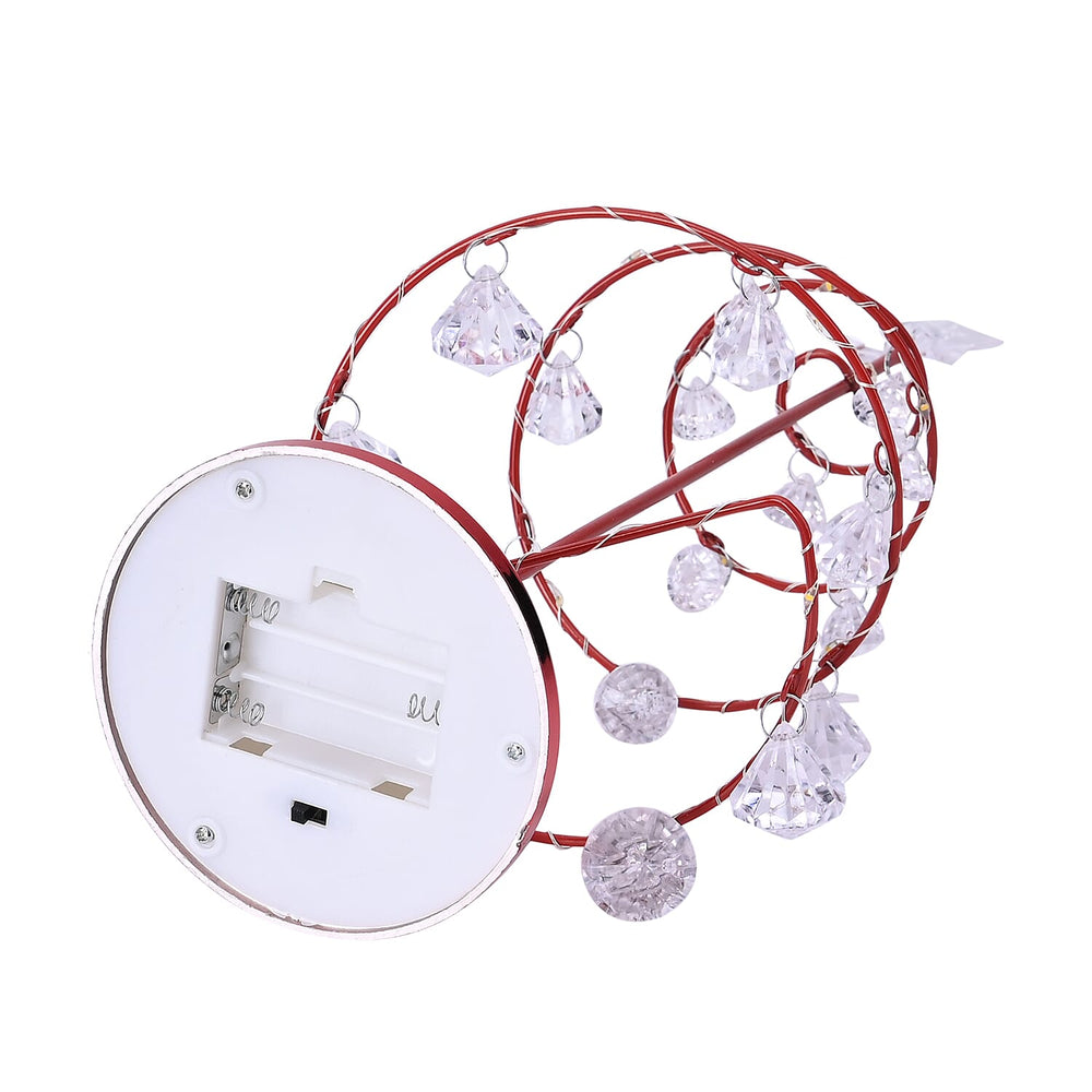 Strings Christmas LED Tree Design Night Lamp (Size 33x13x13cm) (3xAAA Batteries - Not Incl.) - Red
