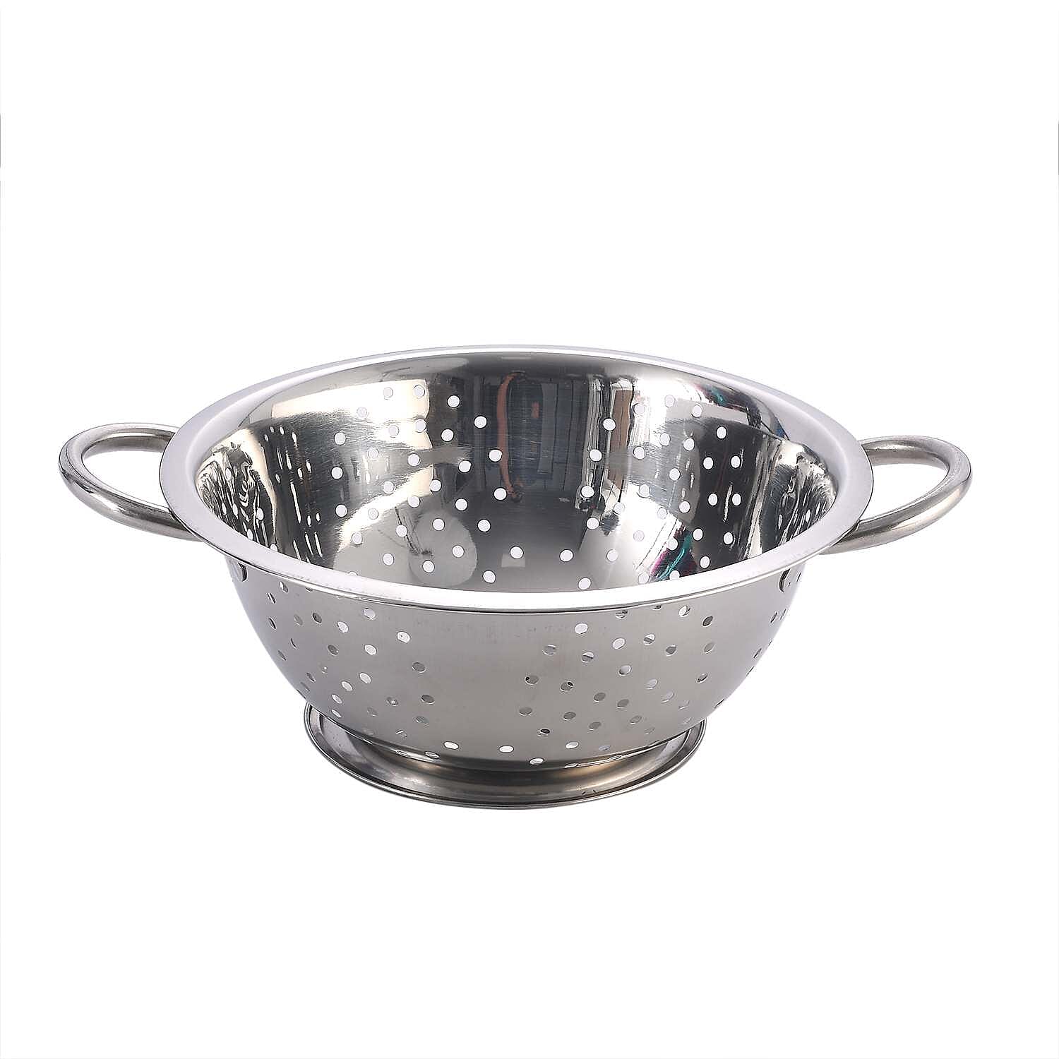 Value Buy - Set of 27 Stainless Steel Kitchen Utensils (Incl. Deep Colander Splash Bowl with 3 Graters Bowl with Lid, Measuring Cup & Spoon, Prep Bowl with Lid & Whisk)