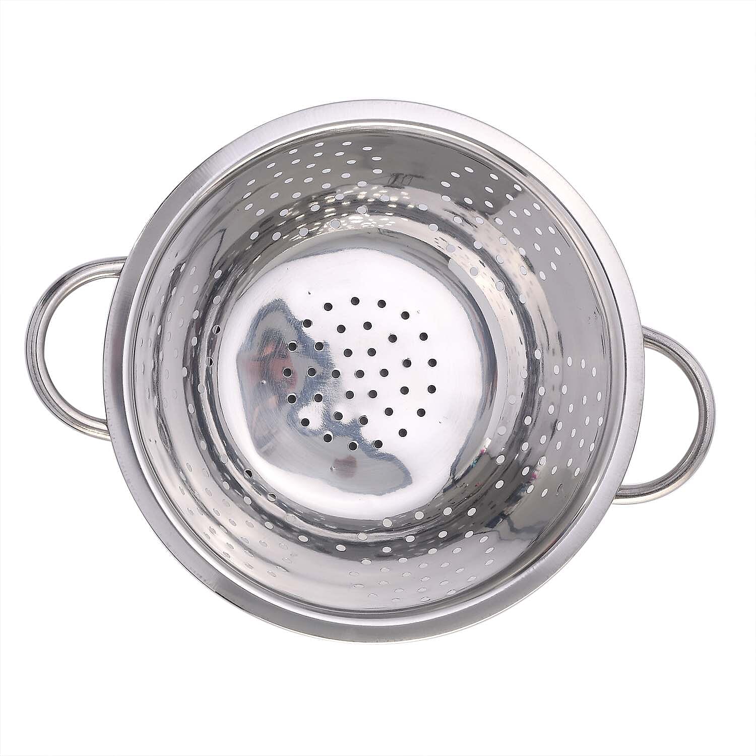 Value Buy - Set of 27 Stainless Steel Kitchen Utensils (Incl. Deep Colander Splash Bowl with 3 Graters Bowl with Lid, Measuring Cup & Spoon, Prep Bowl with Lid & Whisk)