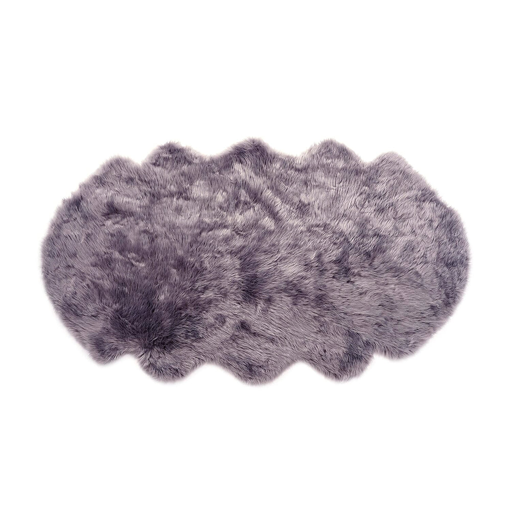 Acrylic Patterned Rug and Door Mat (Size 60x1 cm) - Grey & White